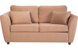 HOME Eleanor 2 Seater Fabric Sofa Bed - Mink